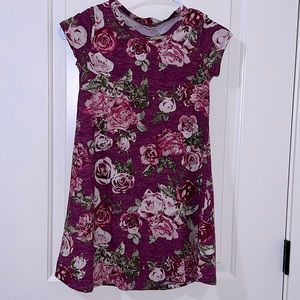 Girls floral rose dress